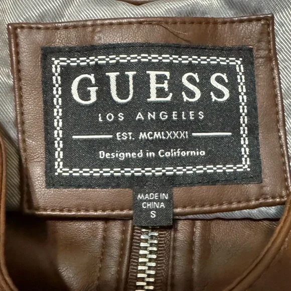 Guess Brown Moto Jacket